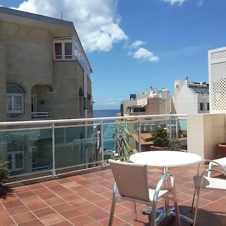 아파트 Espectacular Atico Con Terraza A 50 Mt Playa Canteras 라스팔마스